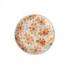 Assiette céramique à gâteau - Orange - Hand-painted Flowers
