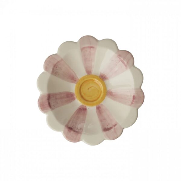 Coupelle à pain céramique - Rose - Hand-painted Stripes