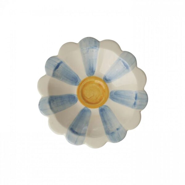 Coupelle à pain céramique - Bleu clair - Hand-painted Stripes
