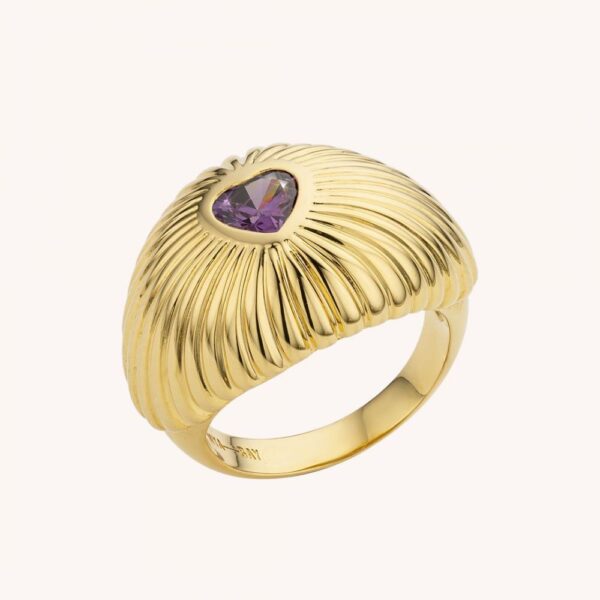 Bague PURPLE STONE SAMANTHA Or