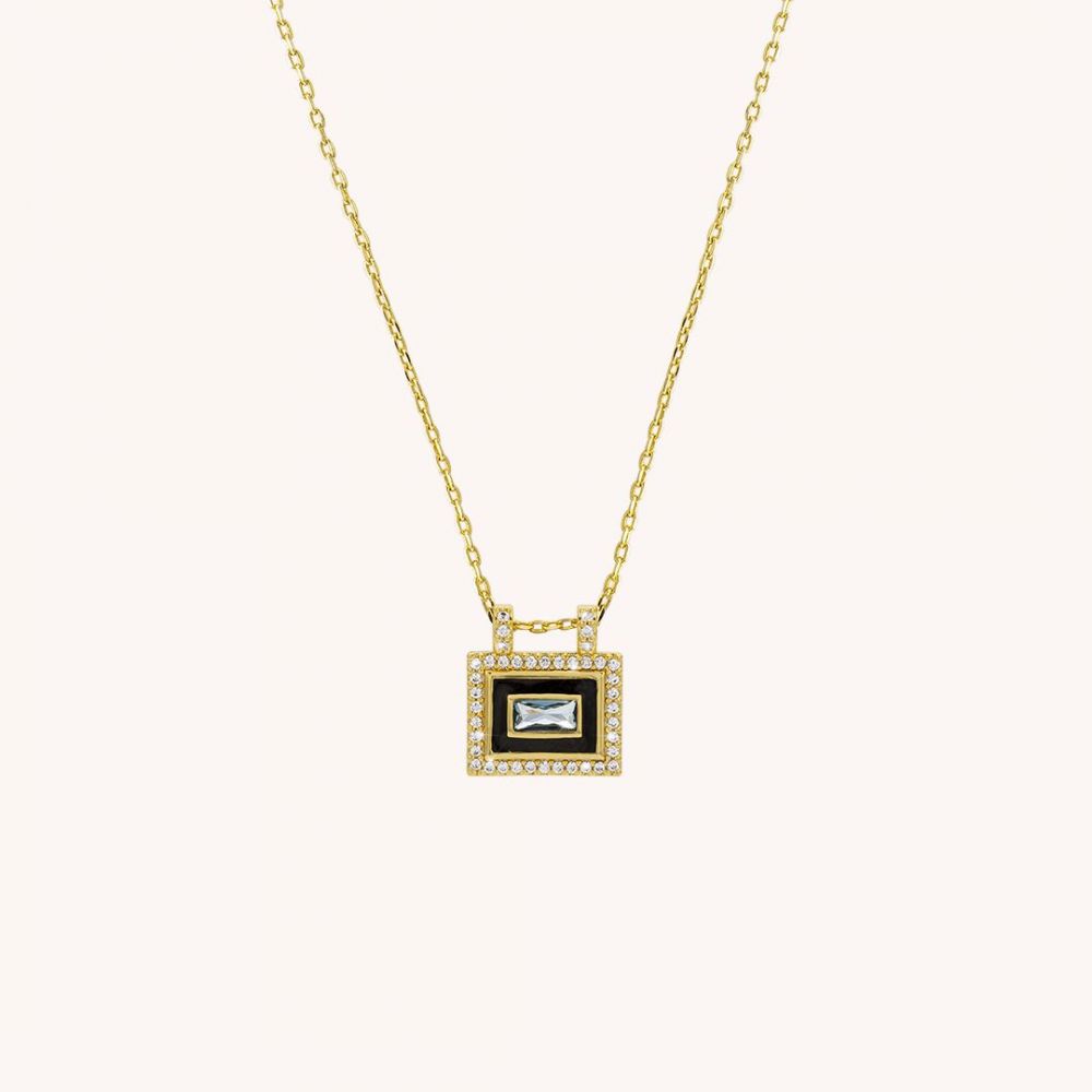 Collier BLACK BLUE EL PASO Or