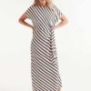 Robe midi rayures piano