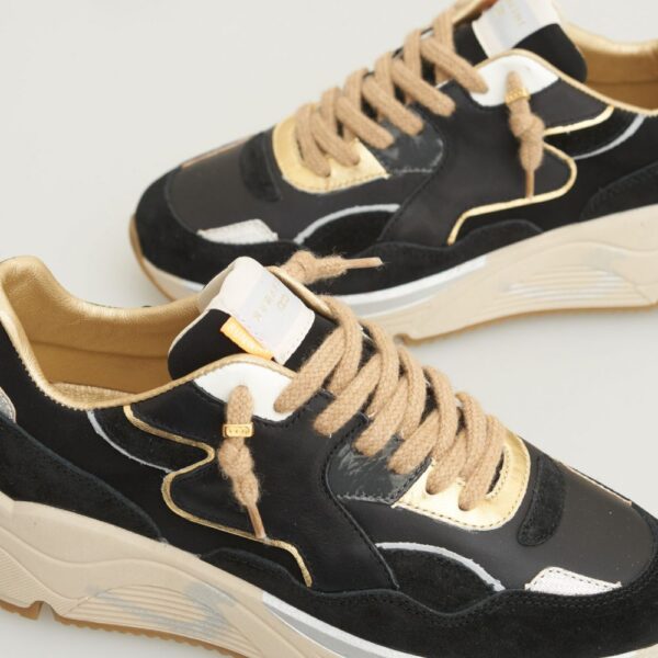 SNEACKERS MALIBU - BLACK SILVER GOLD – Image 2