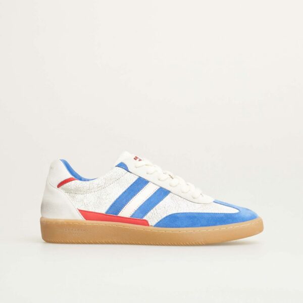 SNEACKERS CHALLENGE - WHITE CRACKLE BLUE RED
