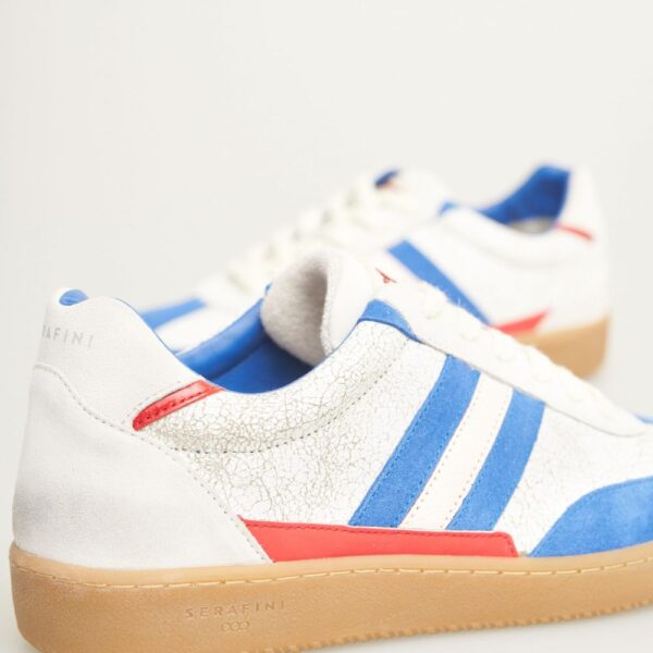 SNEACKERS CHALLENGE - WHITE CRACKLE BLUE RED – Image 2