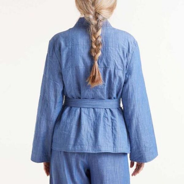 Veste kimono bleu jeans – Image 3