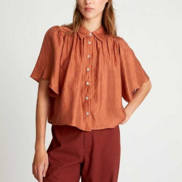 Chemise fluide terracotta