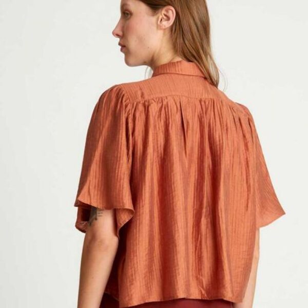Chemise fluide terracotta – Image 2