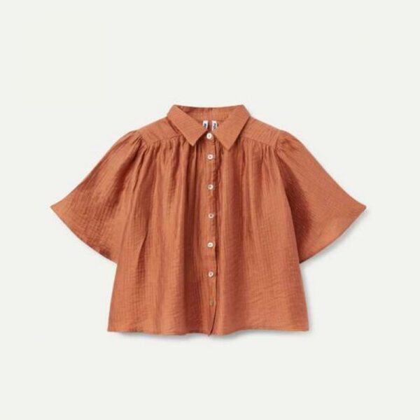 Chemise fluide terracotta – Image 3