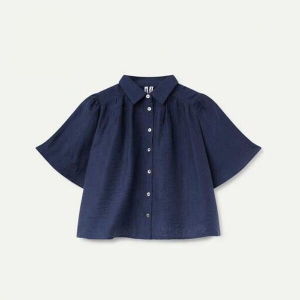 Chemise fluide bleu marine – Image 3