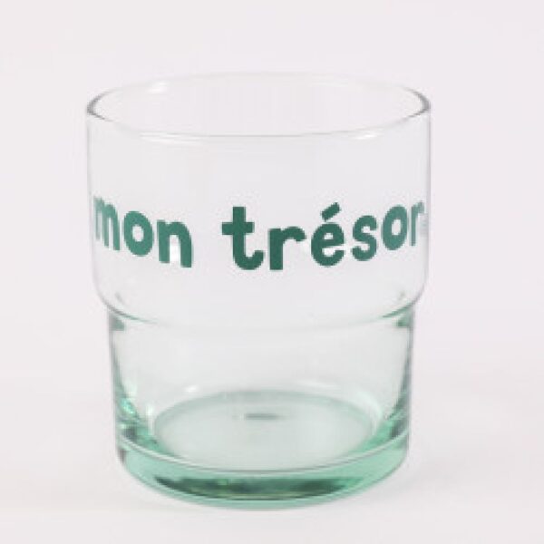 Verre recyclé empilable à l'unité "Mon trésor"