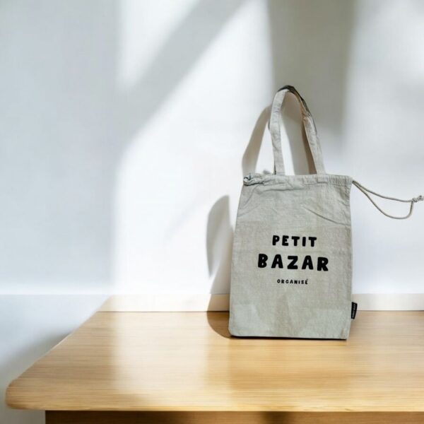 SAC COTON SLUB 30x40 GRIS