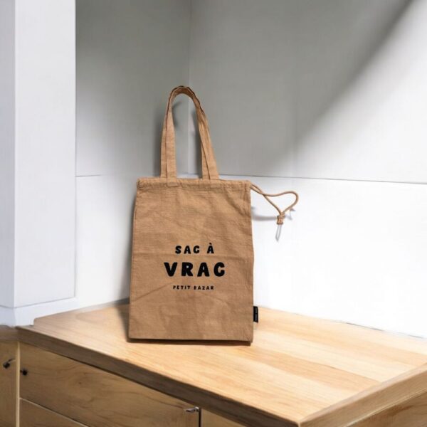 SAC COTON SLUB 30x40 ABRICOT