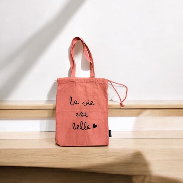 SAC COTON SLUB 30x40 LANGOUSTINE