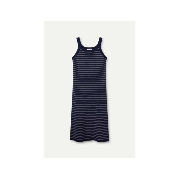 Robe en maille bleue marine