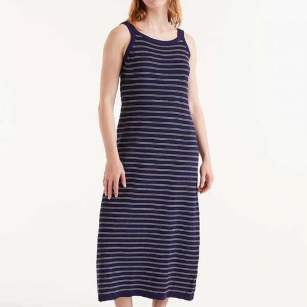Robe en maille bleue marine – Image 2