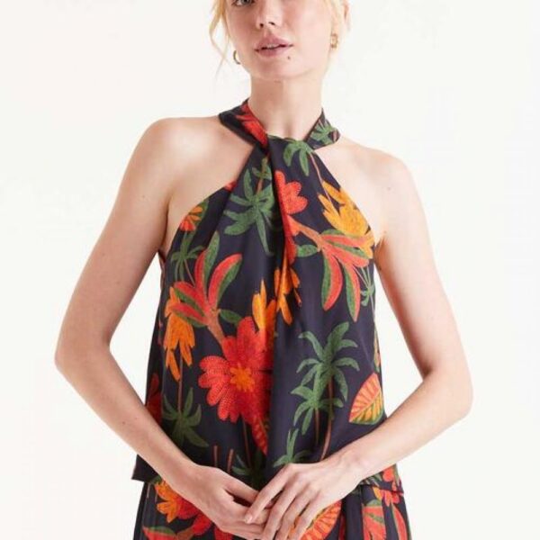 Top imprimé floral