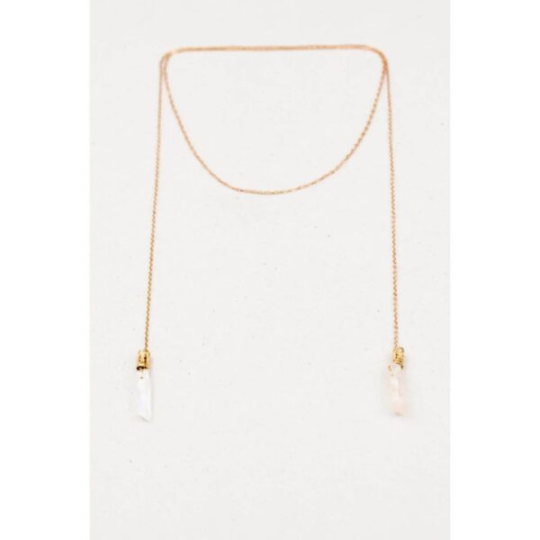 Collier à nouer "Hatshepsut Quartz dorure LAITON/CUIVRE