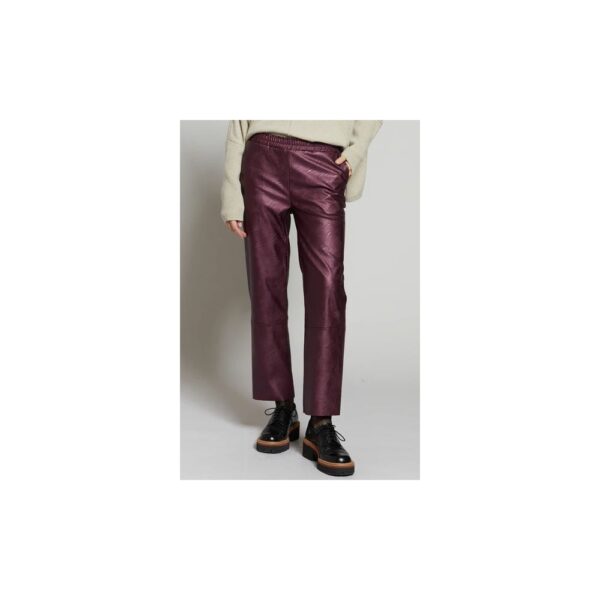 Pantalon vegan grenat