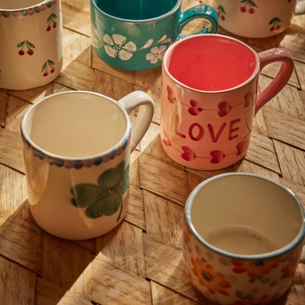 Mug Céramique - Crème - Hand-painted Cherries – Image 2