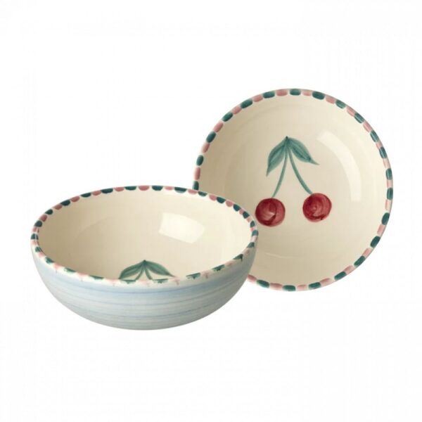Bol céramique - Bleu clair - Hand-painted Cherry