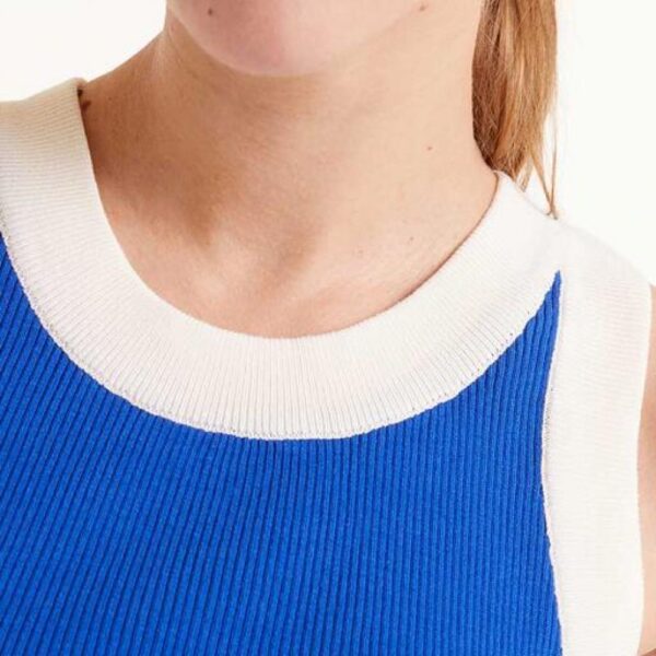 Débardeur maille bleu – Image 3