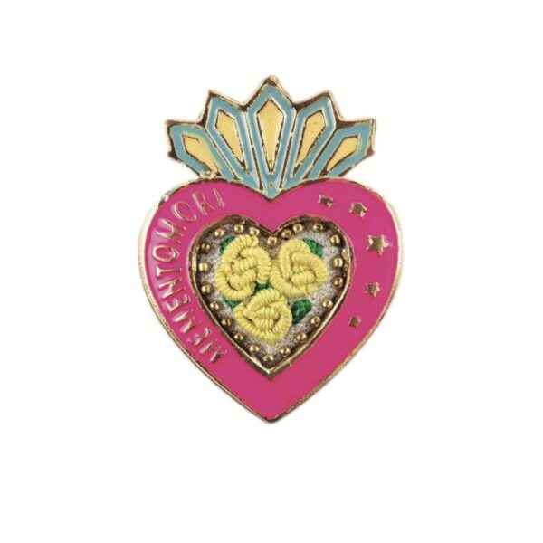 Broche Memento rose