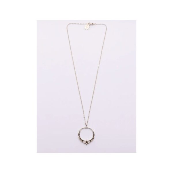 Collier grande lune "Citlālicue Strass Smoky Gold – Image 3