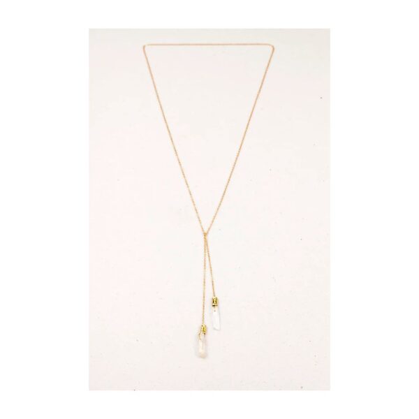 Collier à nouer "Hatshepsut Quartz dorure LAITON/CUIVRE – Image 2