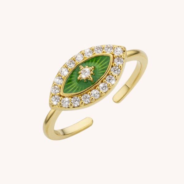 Bague Green eye Or