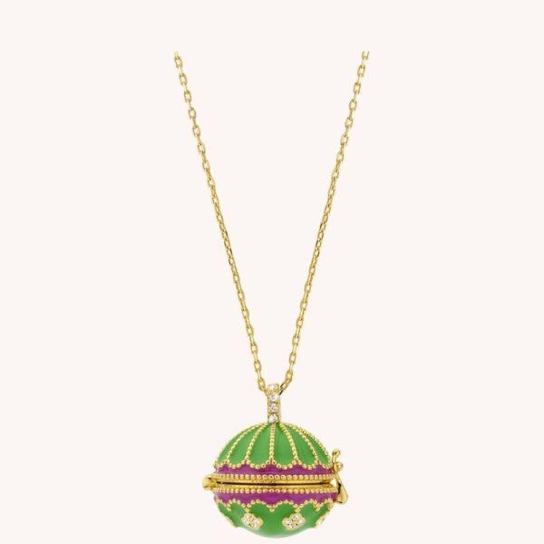 Collier GREEN FUCHSIA PROTECTION Or