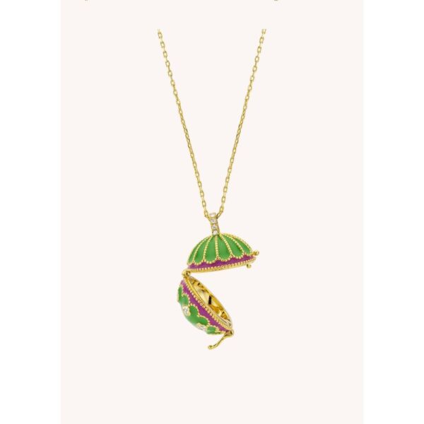 Collier GREEN FUCHSIA PROTECTION Or – Image 2