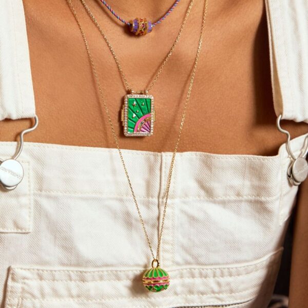 Collier GREEN FUCHSIA PROTECTION Or – Image 3