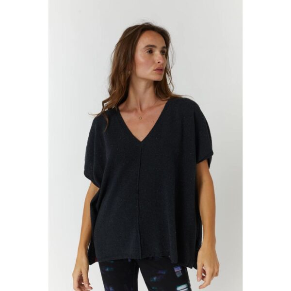 Top maille recyclée june noir