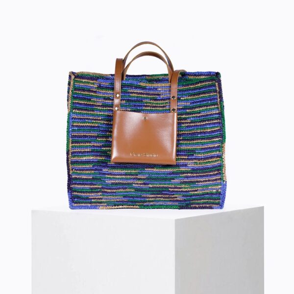 SAC Craie Studio Cabas Raphia Pacifique Tan