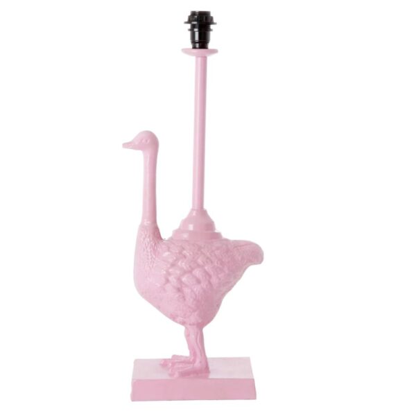 Grand Autruche Métal Lampe - Rose