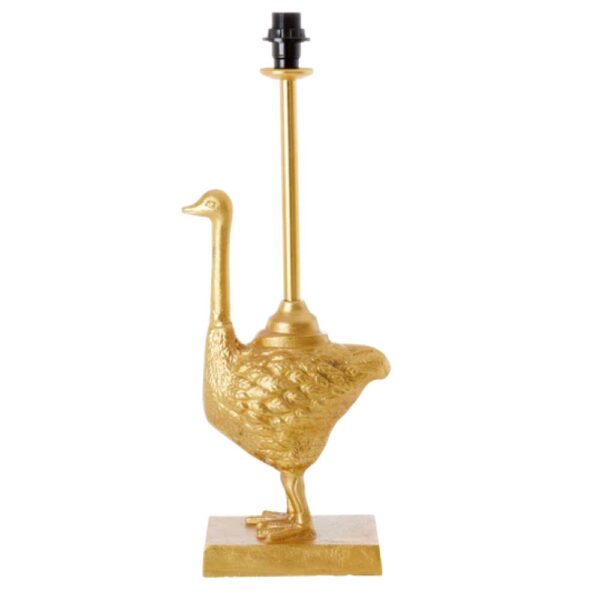 Grand Autruche Métal Lampe - doré – Image 2