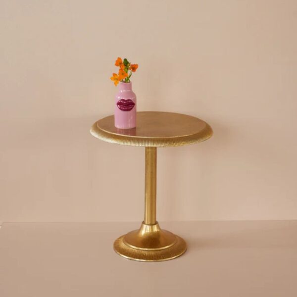 Rond Aluminium Table - Or