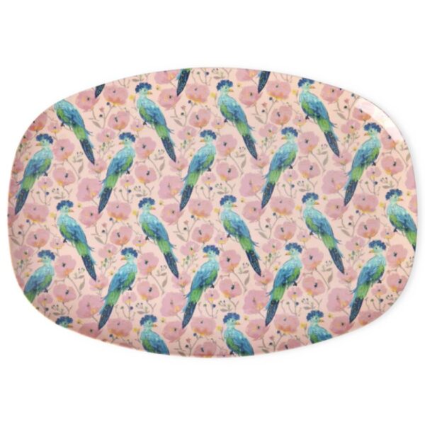 Assiette assiette rectangulaire exotic bird RICE – Image 2