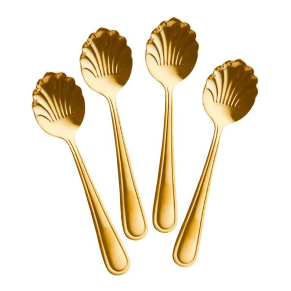 Cuillères à gateau Inox OR- lot de 4 RICE