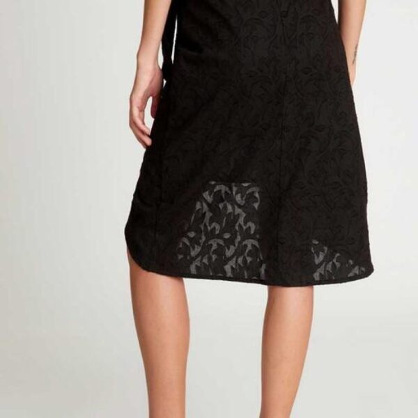 Jupe midi jacquard noir – Image 2