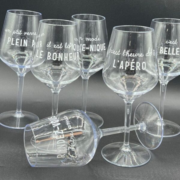 6 Verres à vin incassable VTT SJ