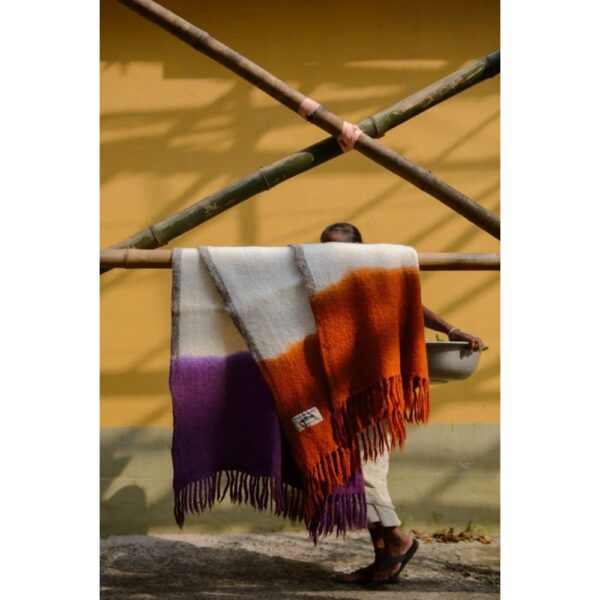Plaid Laine N°83 Terracotta/Violette