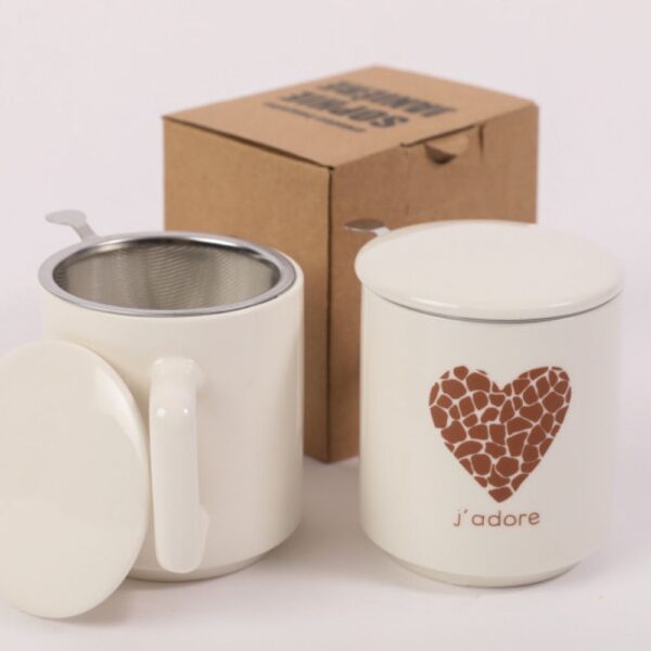 Tasses tisanière COEUR J'ADORE
