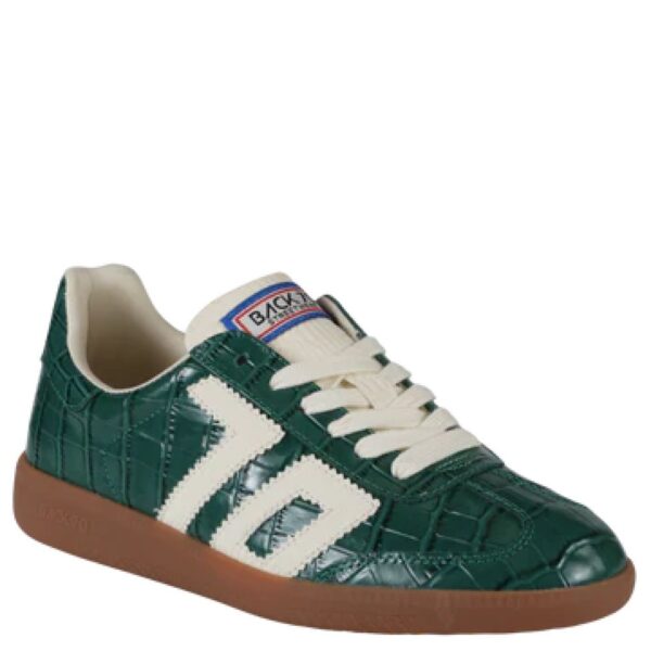 BASKETS CLOUD CROC LEATHER GREEN MILK