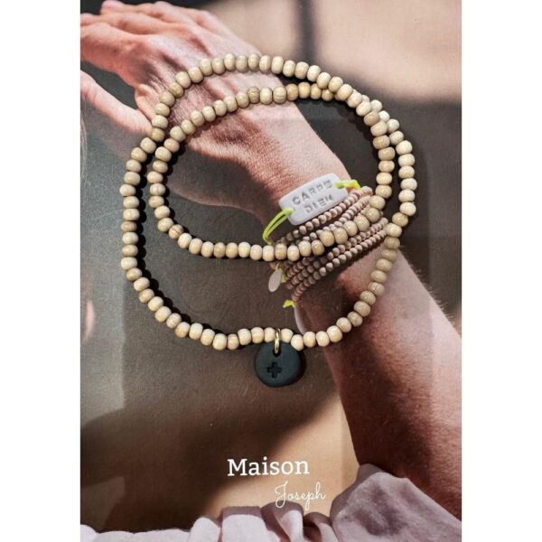 collier ceramique perle bois "notre dame rond"