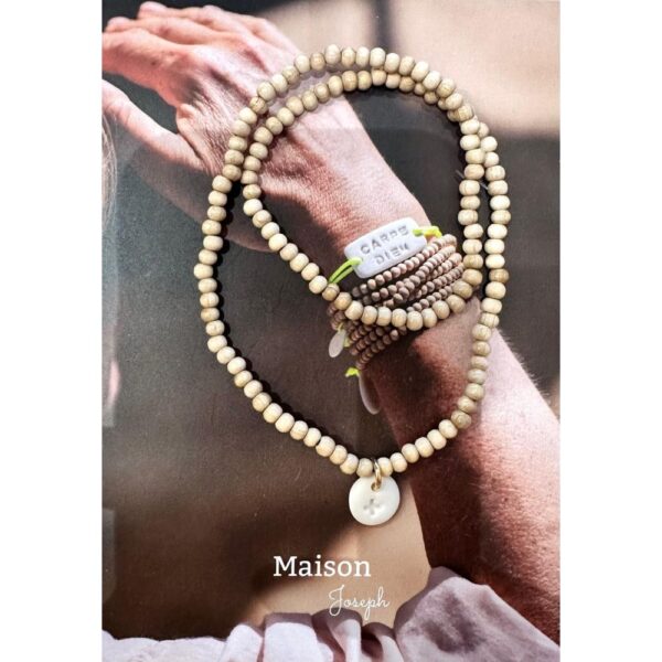 collier ceramique perle bois "notre dame rond" – Image 2
