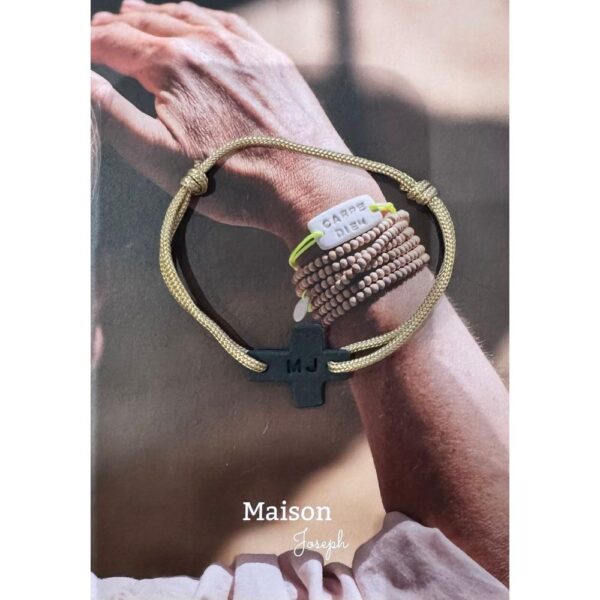 bracelet homme notre dame & cordage beige