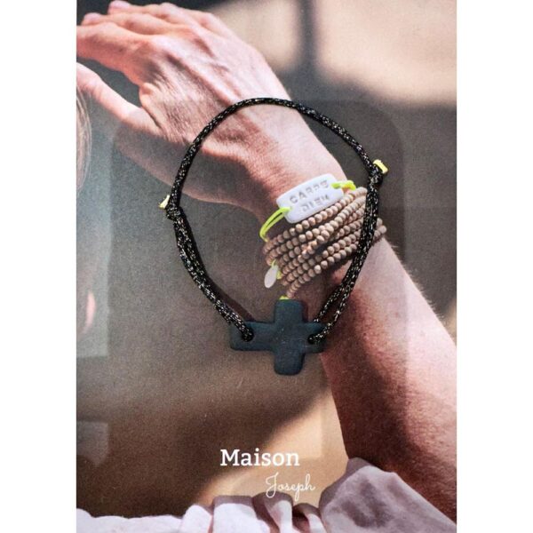 bracelet notre dame noir & lien mokuba noir