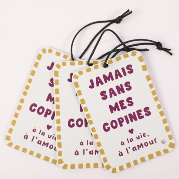 MINI PLAQUE 9X13 CM "jamais sans mes copines"
